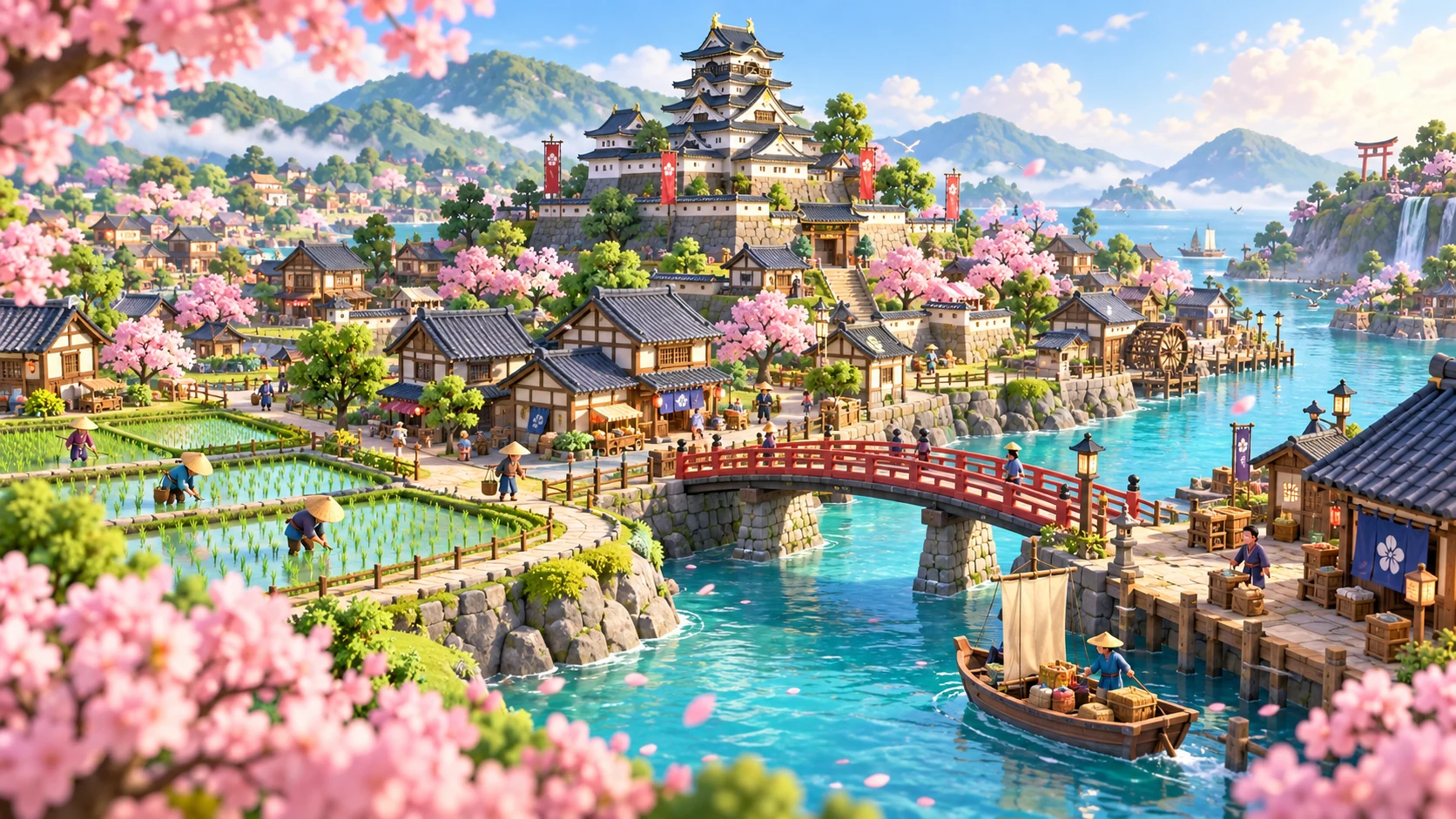 Castle Town - Blossom Harbor cover illustration