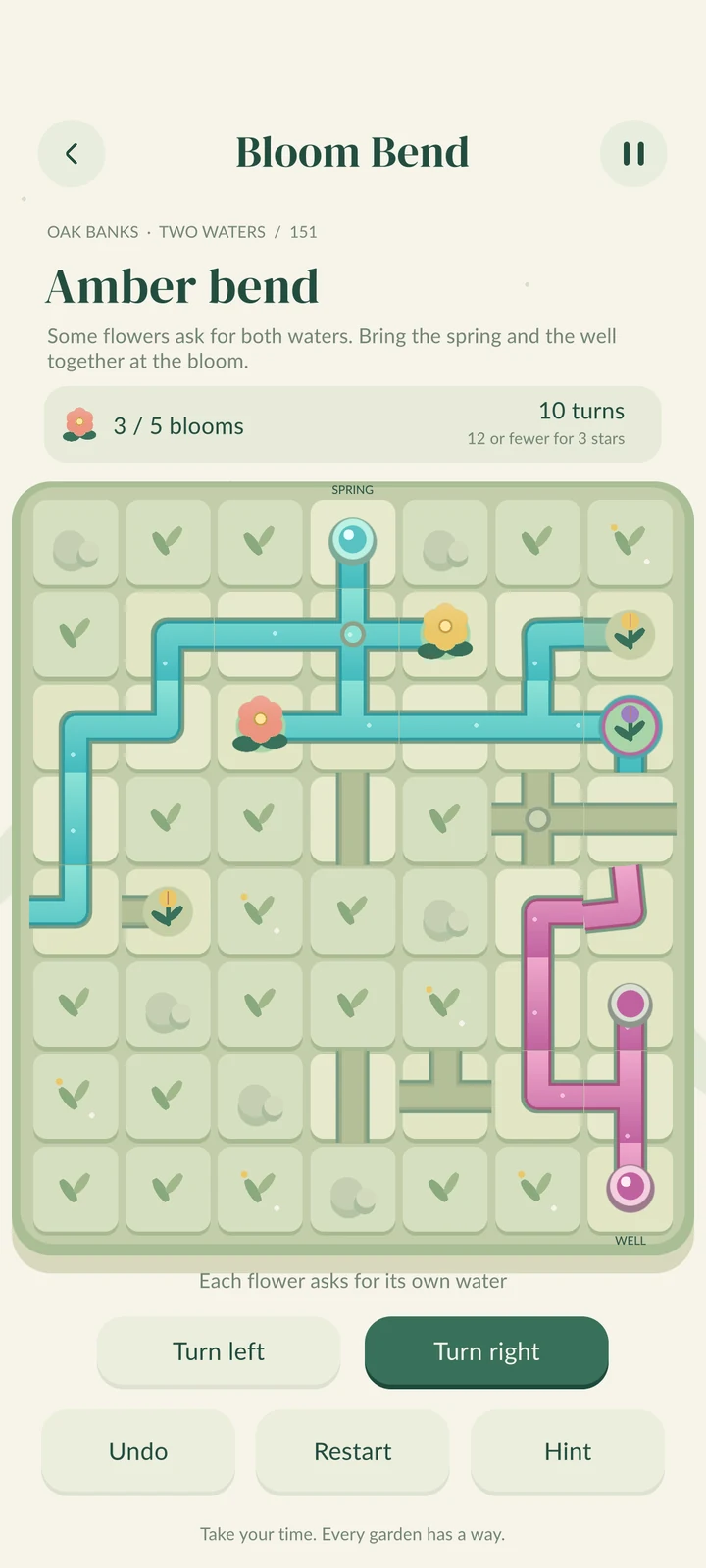 Bloom Bend — gameplay screen