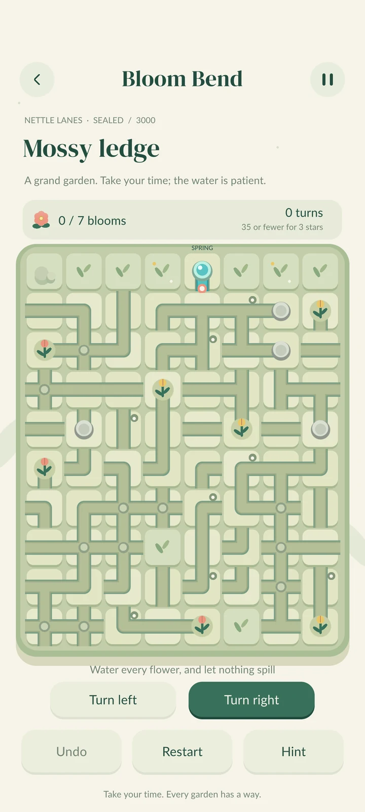 Bloom Bend — gameplay screen