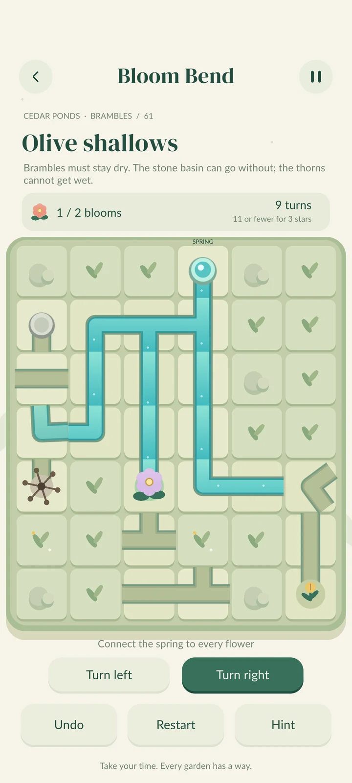 Bloom Bend — gameplay screen