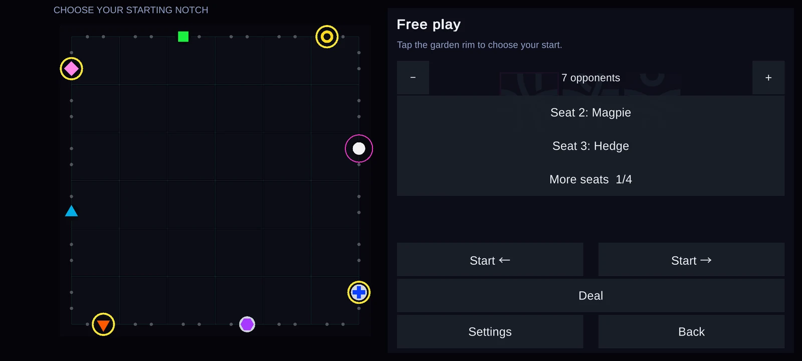 Glowknot — setup screen