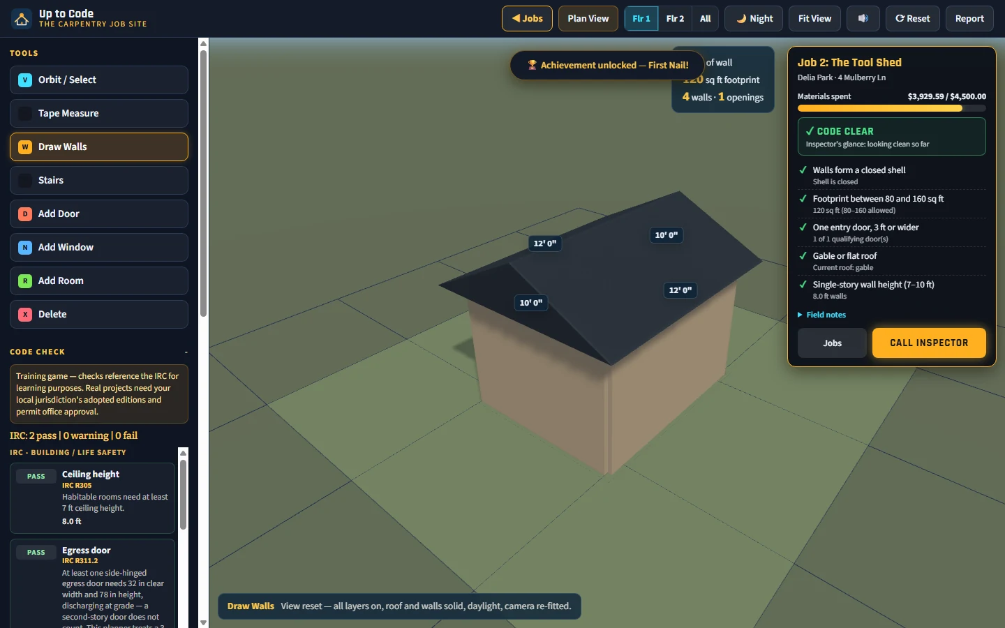 Up to Code — gameplay screen